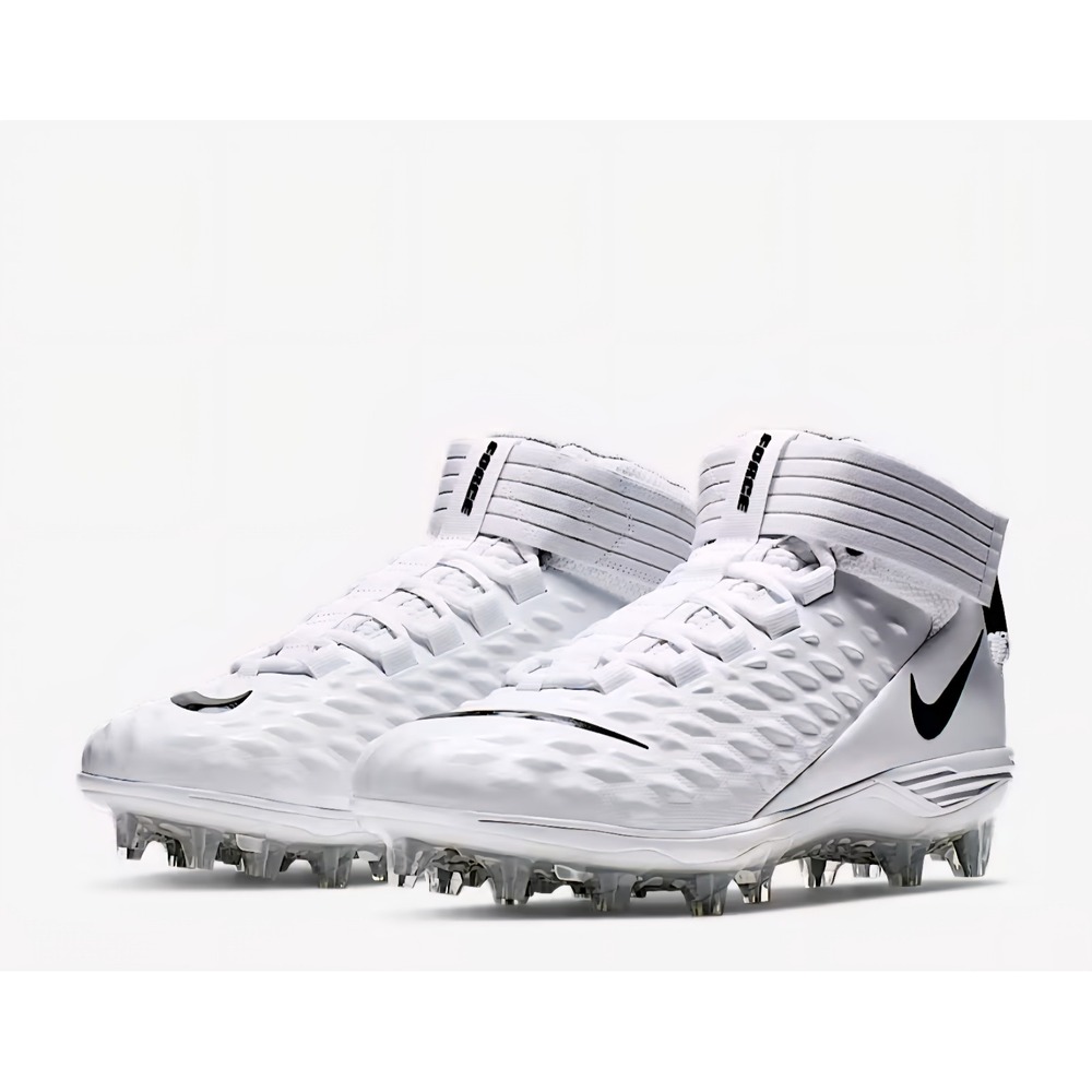 Nike Force Savage Pro 2 White Detachable Football Cleats Men's Sz 9.5 BV3981-100